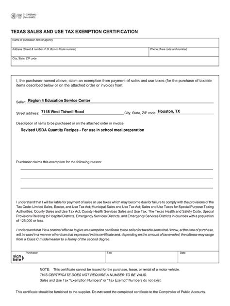 Usda Tax Exempt Form Fill Online Printable Fillable Blank Pdffiller