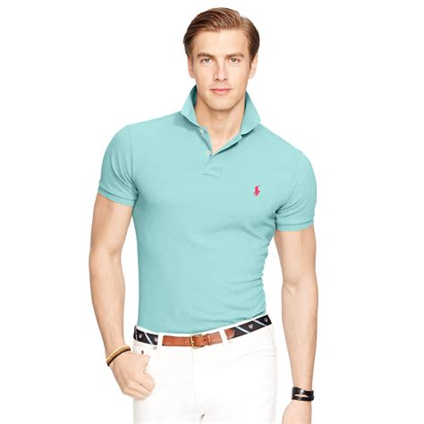 Shop our selection of men's polo ralph lauren polo shirts from the world of ralph lauren. Lyst - Polo Ralph Lauren Slim-fit Mesh Polo Shirt in Blue ...