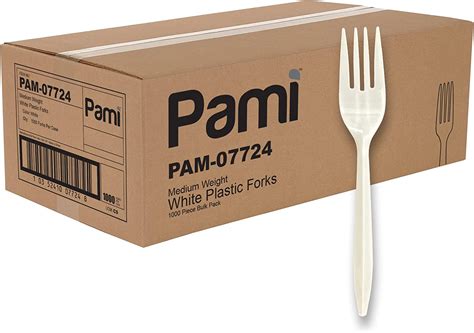 Pami Medium Weight Disposable Plastic Forks 1000 Pack