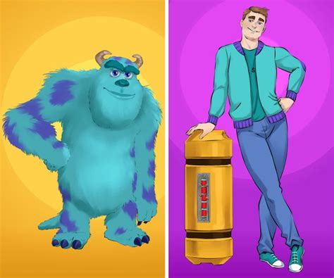 what the characters from “monsters inc ” would look like if they were human bright side