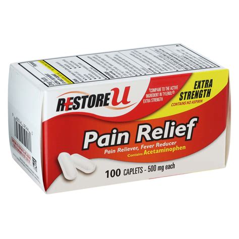 Restore U Extra Strength Pain Relief Caplets Shop Pain Relievers At H E B