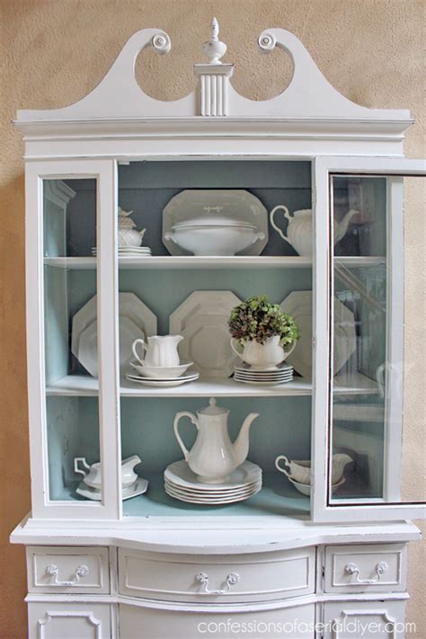 My favorite kind of paint brush is an angled synthetic brush, like purdy paint brushes. Tips and Tricks For Styling Your China Cabinet