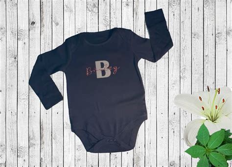 Personalised Initial And Name Baby Grow Customised Babygrow Etsy