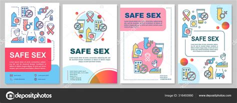 safe sex brochure template disease prevention flyer booklet leaflet print stock vector by ©bsd