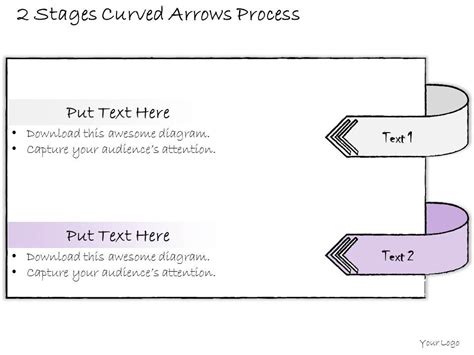 0314 Business Ppt Diagram 2 Stages Curved Arrows Process Powerpoint