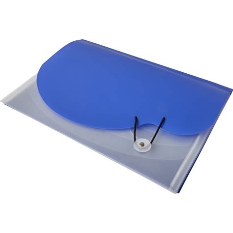 Printed A4 Plastic Expanding Document Folder Cobalt Blue Clipboards