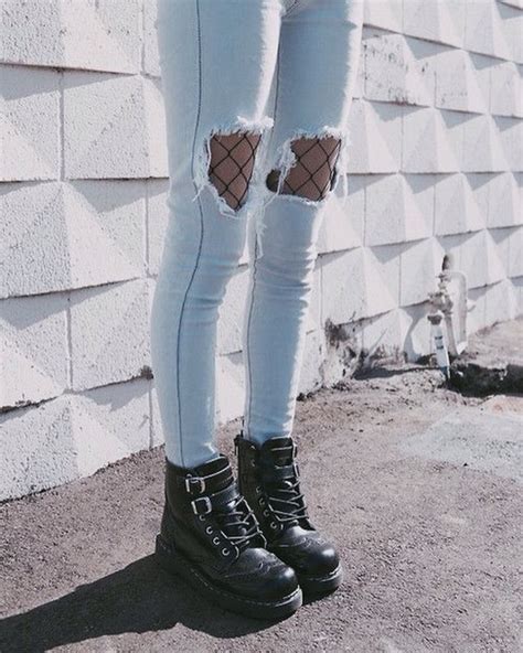 Shoes Grunge Tumblr Goth Boots Combat Boots Black Wheretoget