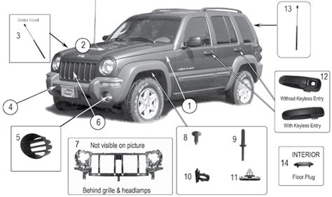 【グリル】 対応jeep Libertyヘッダーパネル2005 2006 2007グリル補強材熱可塑性樹脂フォグランプ付きch