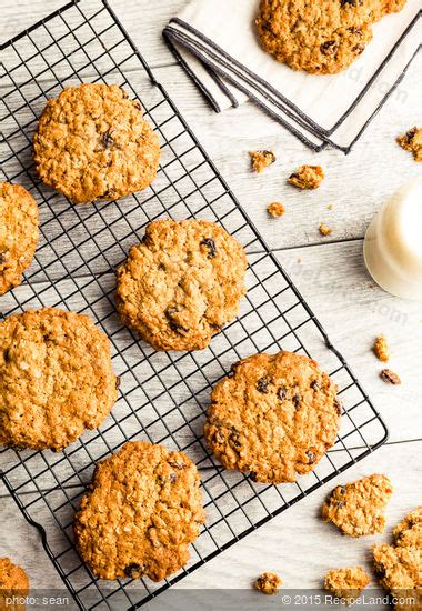 Soaking the raisins gives a boost to the texture and stops them from burning during cooking. Oatmeal Raisin Cookies Recipe | RecipeLand.com