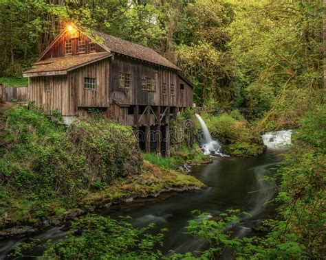 Cedar Creek Grist Mill In Washington State Stock Image Image Of Creek