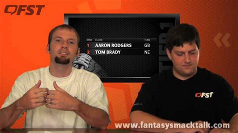 The competitors select their rosters by participating in a draft in which all. 2012 Fantasy Football QB Tiers and Rankings - YouTube