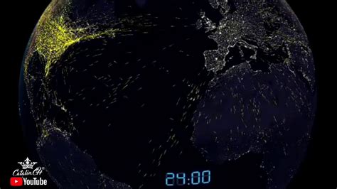 24 Hours Of Global Air Traffic Youtube