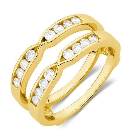 Wraps and enhancers by gold color. Enhancer Ring with 1/4 Carat TW of Diamonds in 10kt Yellow Gold