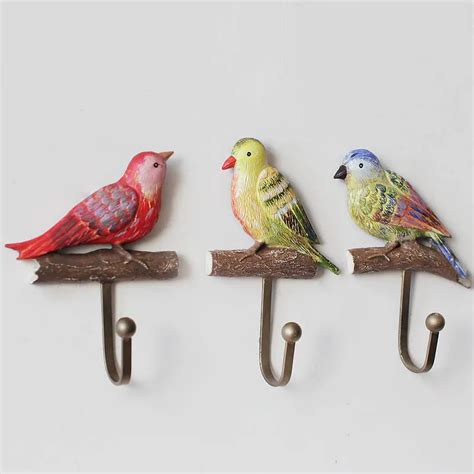 Vintage Country Style Bird Wall Hook Hanger For Clothes Coat Hat Hooks