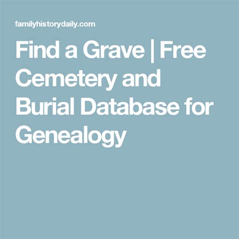 Heres How To Find A Grave For Your Ancestor Online Free Genealogy