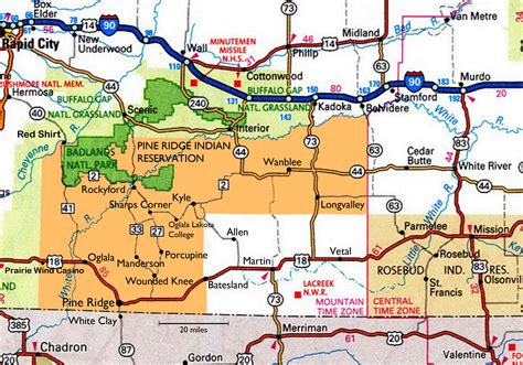 Pine Ridge Reservation Map Terminal Map