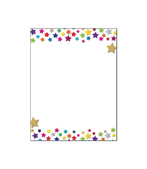 Stonehouse Collection Star Stationery 85 X 11 60 Letterhead