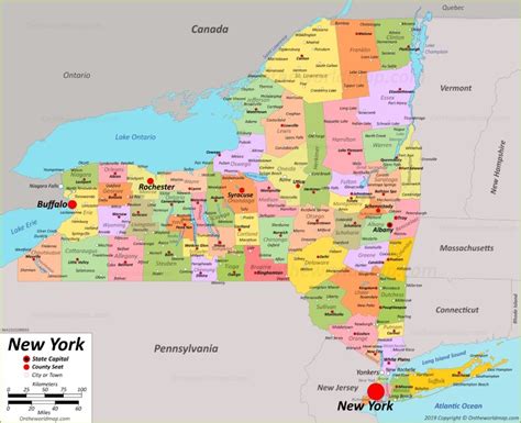 Map Of New York And Surrounding States Map Vector