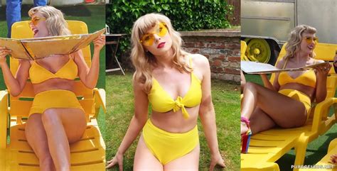 Taylor Swift Sexy Yellow Bikini And Ass Shots