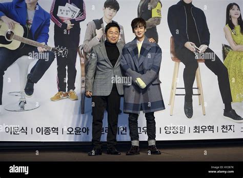 Seoul Korea 11th Jan 2018 Lee Jong Hyuk And Oh Yoon Ah Attend The Production Conference Of