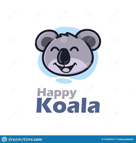 Happy Koala Cartoon Vector Design Illustration Smiling Koala