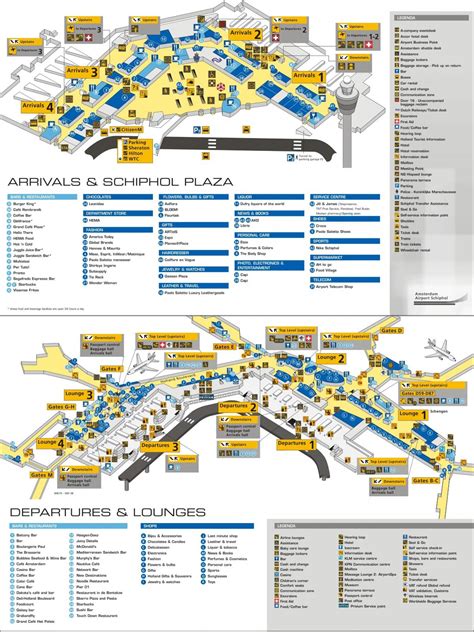 Schiphol Airport Map Ams Schiphol Airport Map Netherlands