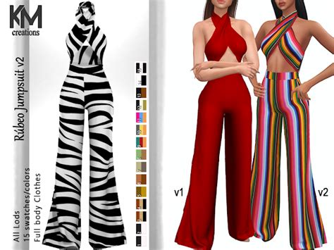 Km Rúbeo Jumpsuit V2 Km Sims 4 Mods Clothes Sims 4 Clothing Sims