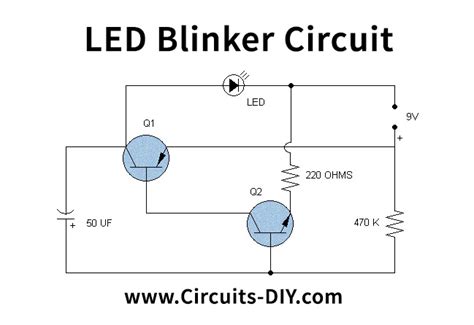 Led Blinker With 2 Transistors