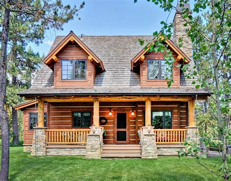 Some of the homes in this collection feature classic log cabin exteriors. Log Home Plans - Architectural Designs