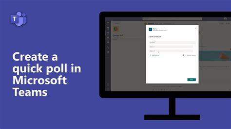 how to create a quick poll in microsoft teams youtube
