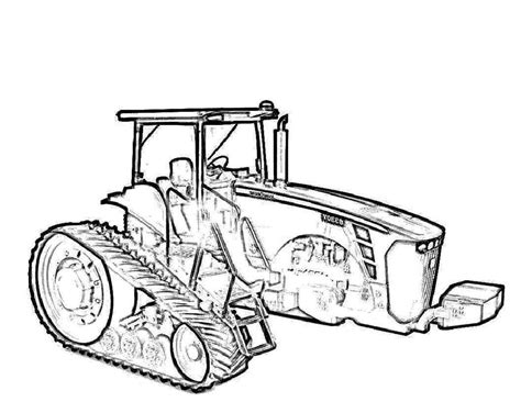 Tractor Coloring John Case Printable Drawing Deere Line Colouring
