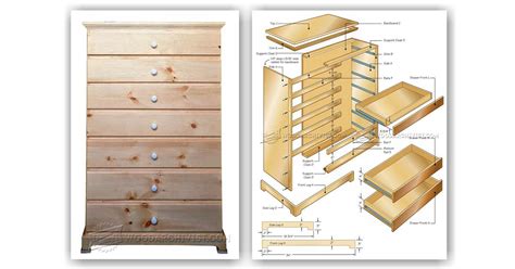 tall chest  drawers plans woodarchivist