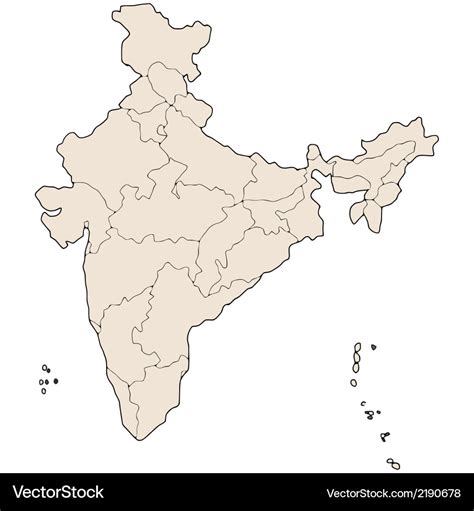 India States Map Royalty Free Vector Image Vectorstock