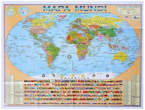 Mapa Mural Mundi Planisferio 140x100 Cm Kulturaupice