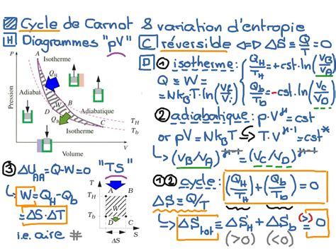 Cycle De Carnot And Variation Dentropie Thermodynamics