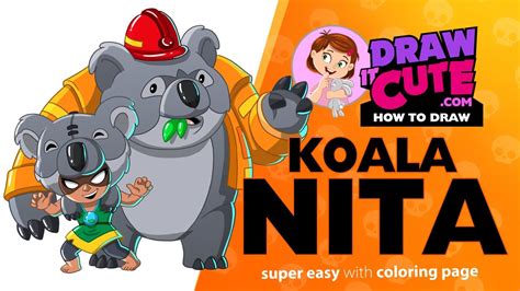 Video tutorial showing how to draw new brawler mr.p brawl stars by draw it cute. Coloring and Drawing: Brawl Stars Coloring Pages Heroine Bibi