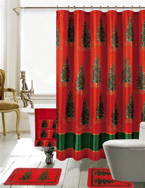 daniels bath christmas bathroom decor  piece shower