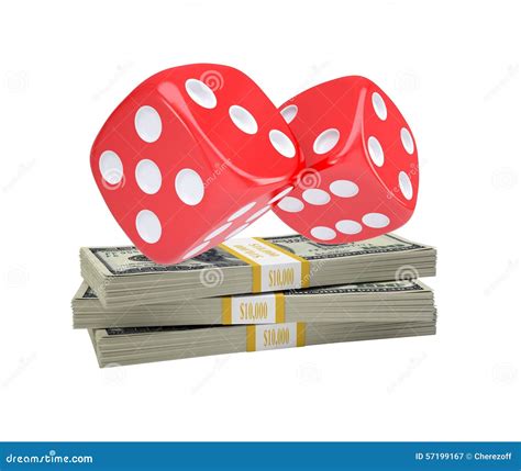 Dice On Stack Of Money Stock Image Image Of Isolated 57199167
