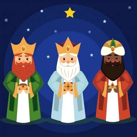 Imágenes Los Tres Reyes Magos Ilustración De Vector De Los Tres