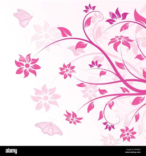 Vector Flores En Rosa Imagen Vector De Stock Alamy