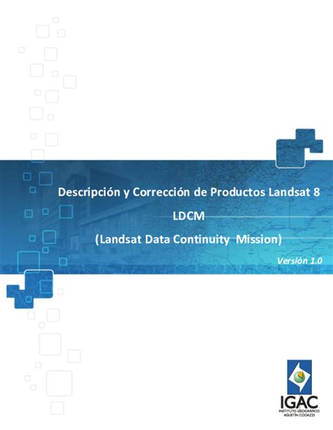 Pdf Descripción Y Corrección De Productos Landsat 8 Ldcm Landsat