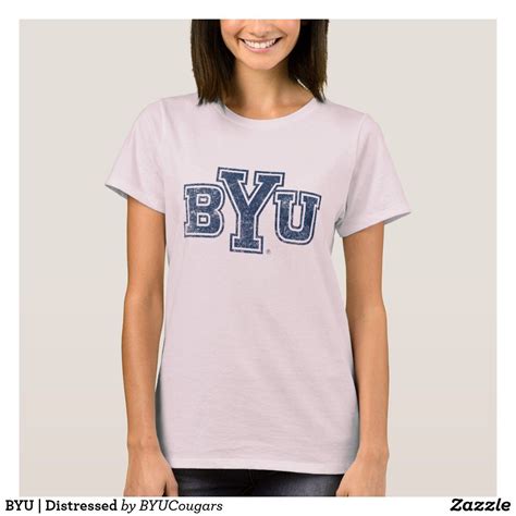 BYU | Distressed T-Shirt | Zazzle.com | Casual wardrobe, Women, T shirt