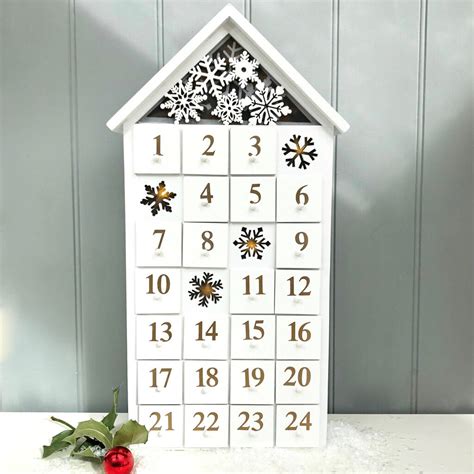 Light Up Tall White Advent House By Pink Pineapple Home