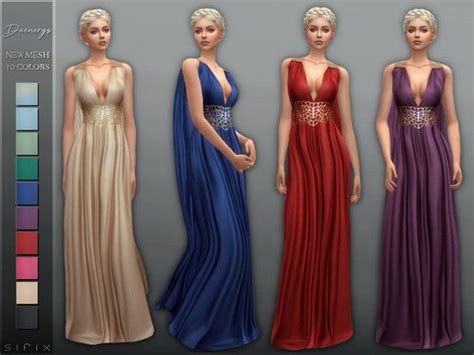 Sifixs Daenerys Dress Sims 4 Sims 4 Dresses Sims