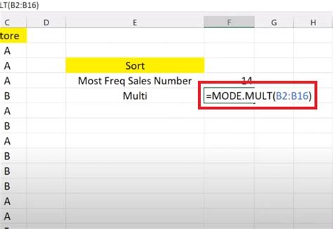 How To Use Mode Function In Excel With Examples Exceltutorial