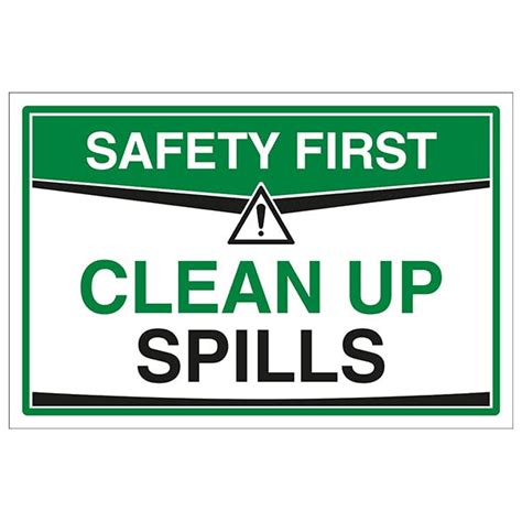 Clean Up Spills Safety Signs 4 Less