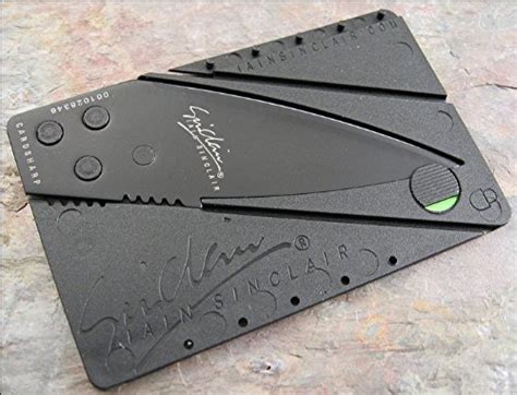 Iain Sinclair Cardsharp 2 Credit Card Sized Folding Knife Black Blade