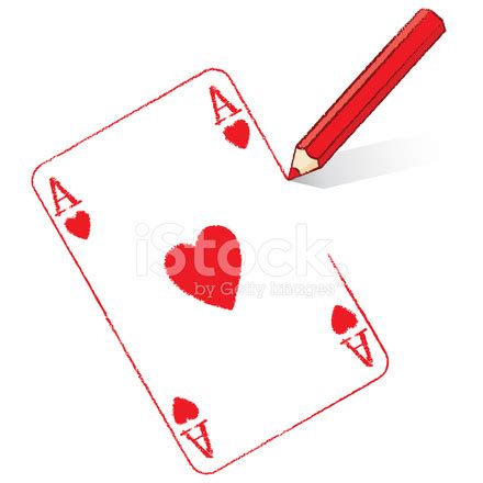 (the number of red card decreases by 1 each draw, and the number of total cards decreases by 1 each draw.) Red Pencil Drawing Ace of Hearts Playing Card Stock Vector - FreeImages.com