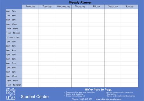Weekly Planner Templates Riset