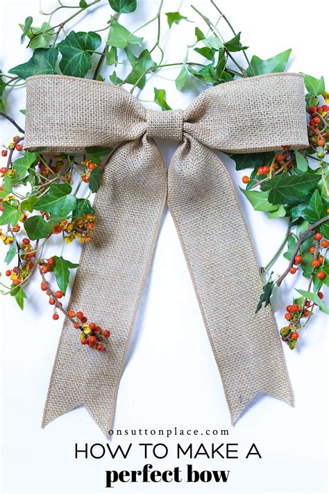 How To Make A Bow For A Wreath On Sutton Place